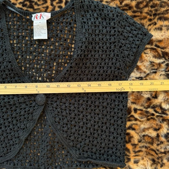 R&K Black Crochet Knit Top - Picture 4 of 4